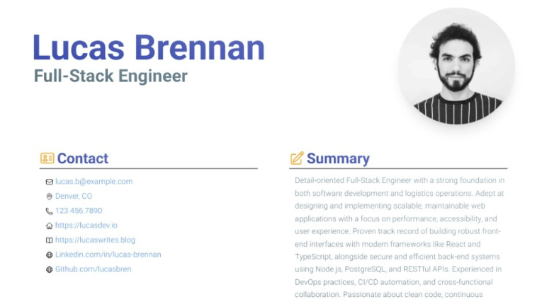 Landing Resume